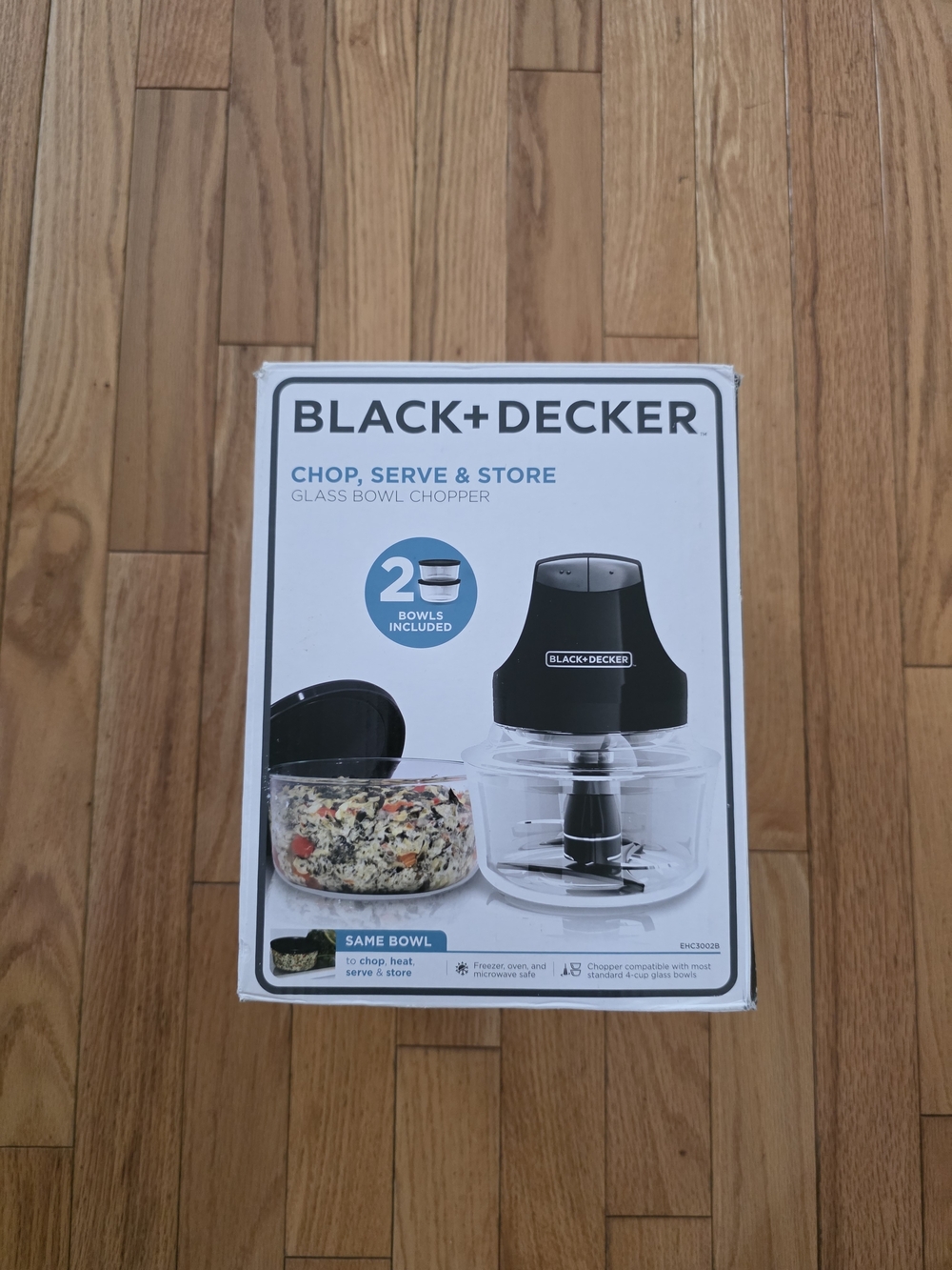 Black & Decker Black and Clear Glass Bowl Chopper